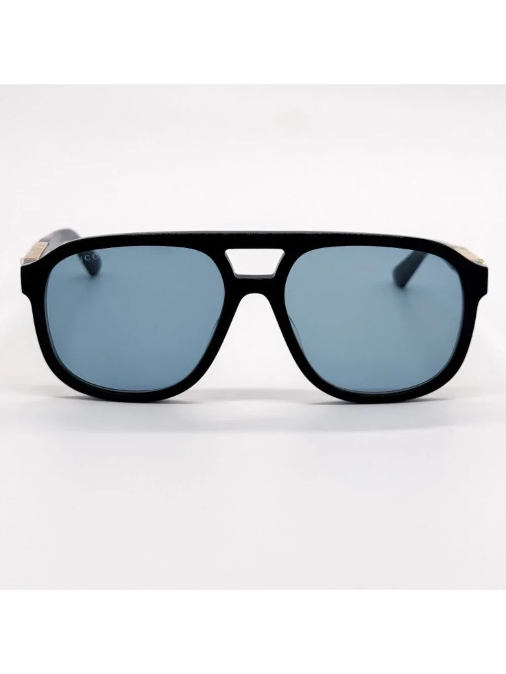 New Gucci Black Blue Aviator Unisex Sunglasses GG1188S 004